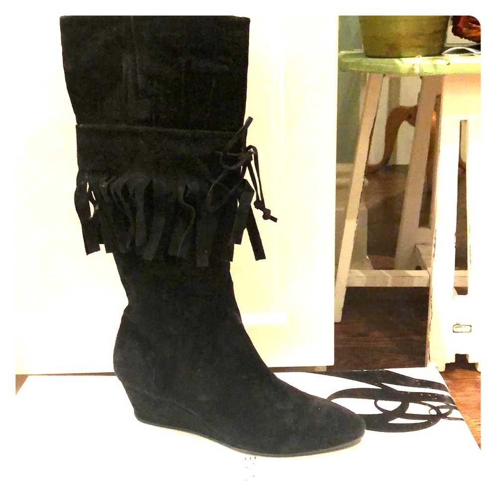 Nine West Suede Fringed Boots